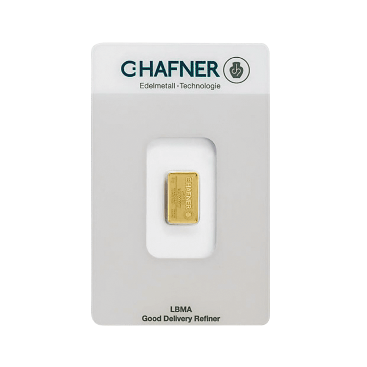 2 gram goudbaar C. Hafner