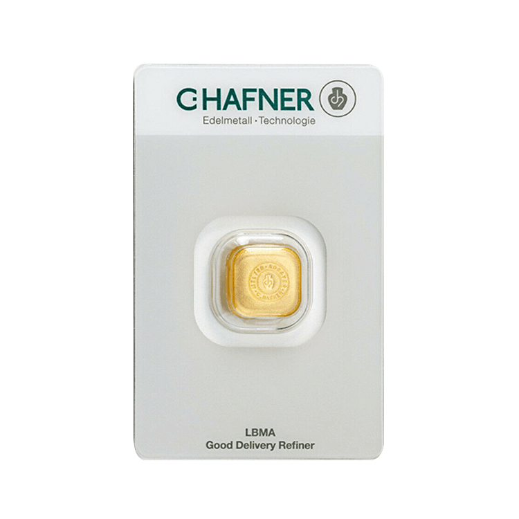 1 troy ounce goudbaar C. Hafner nugget