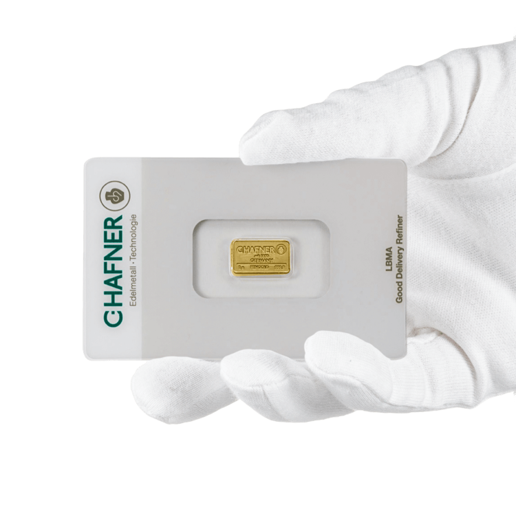 1 gram goudbaar C. Hafner
