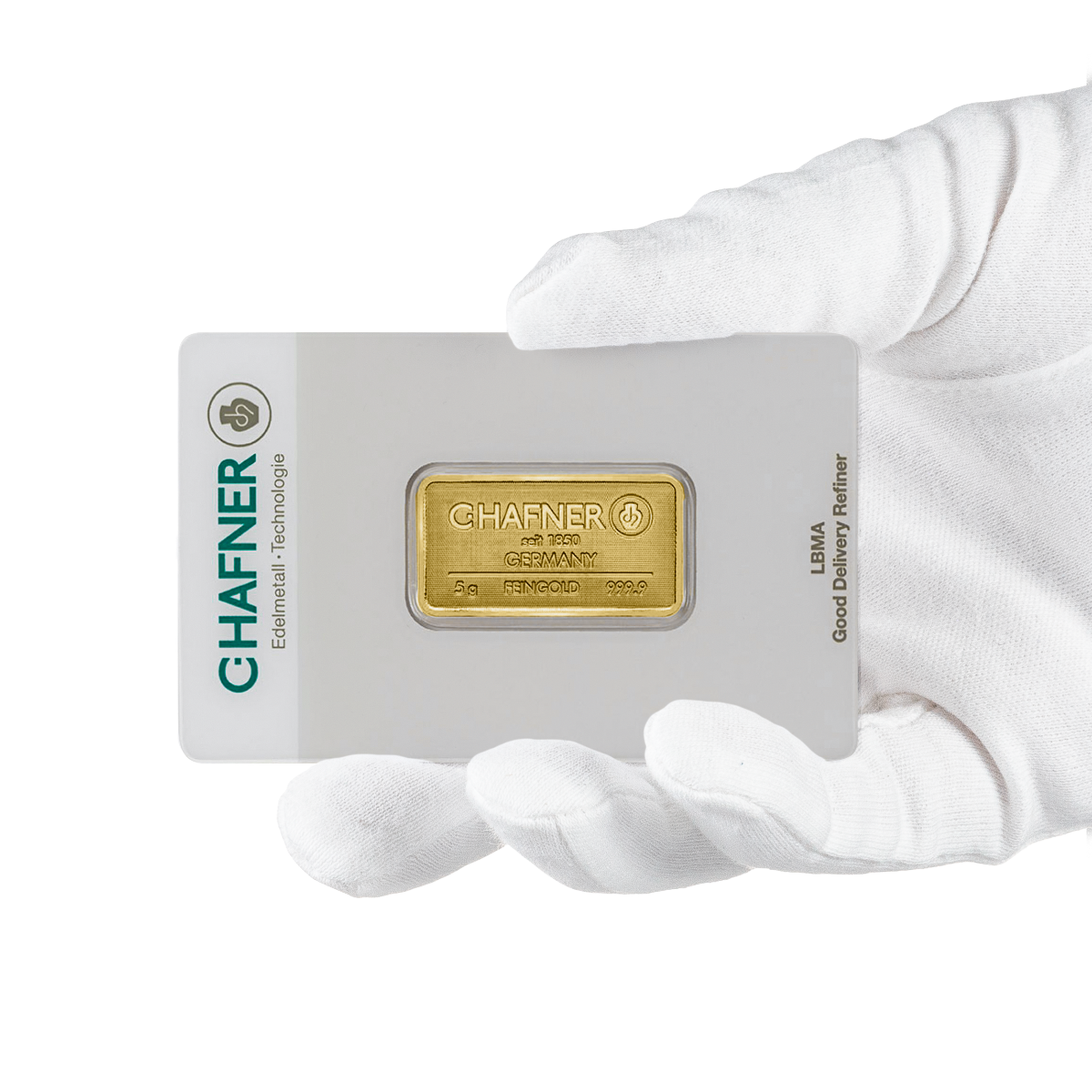 5 gram goudbaar C. Hafner