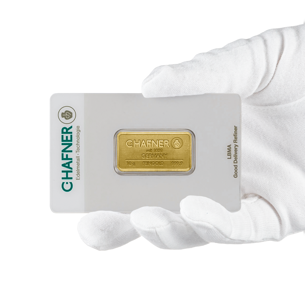 10 gram goudbaar C. Hafner