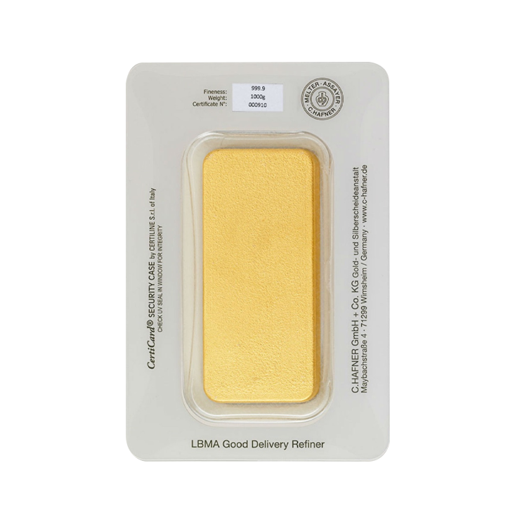 1 kilogram goudbaar C. Hafner
