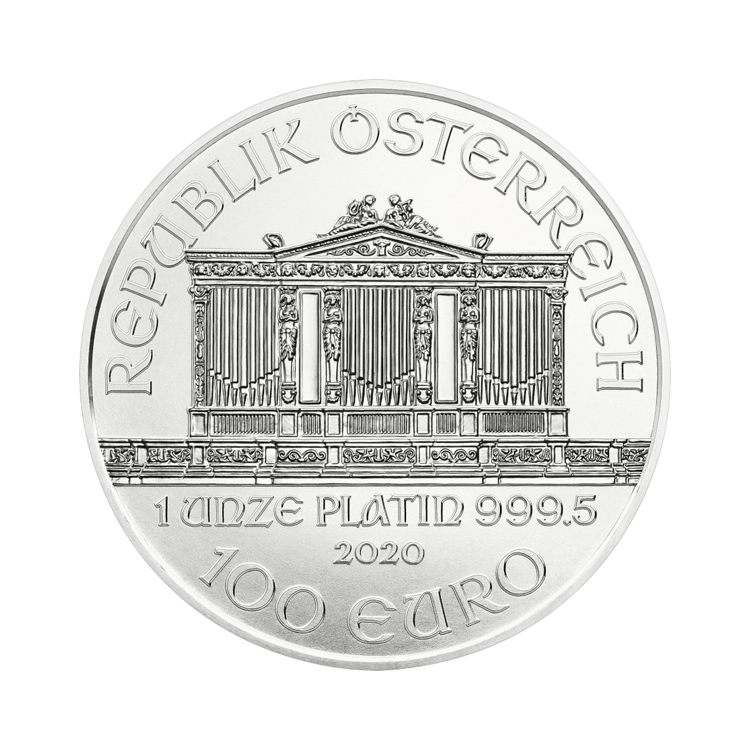 1 troy ounce platina Philharmoniker munt
