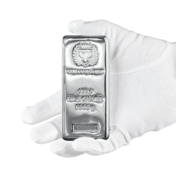 1 kilo zilverbaar Germania Mint