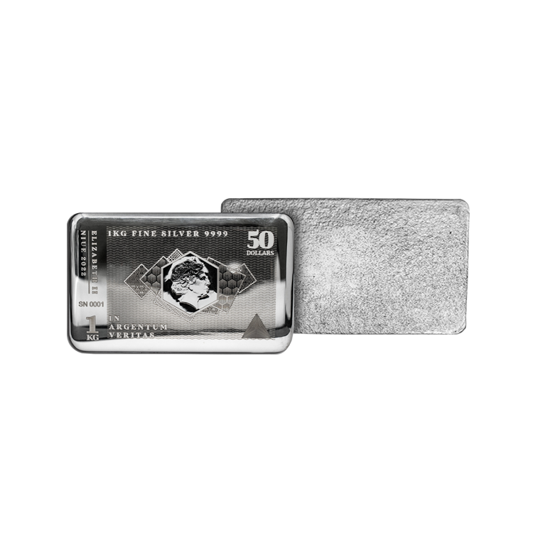 1 kilo zilveren Silvernote muntbaar (coinbar)