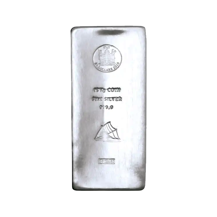 15 kilo zilveren Fiji muntbaar (coinbar)