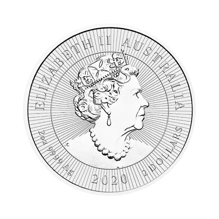 2 troy ounce zilveren Kookaburra munt