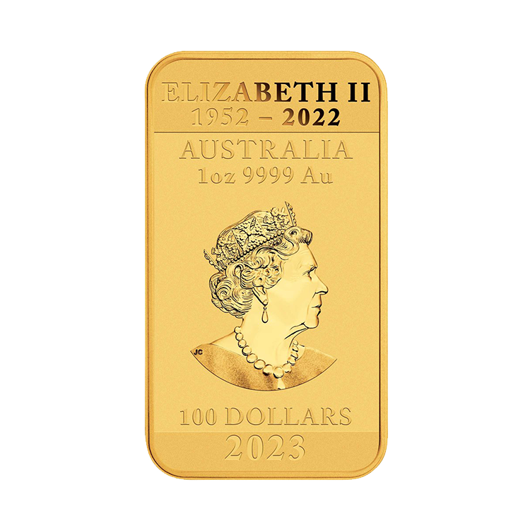 1 troy ounce gouden Rectangular Dragon muntbaar