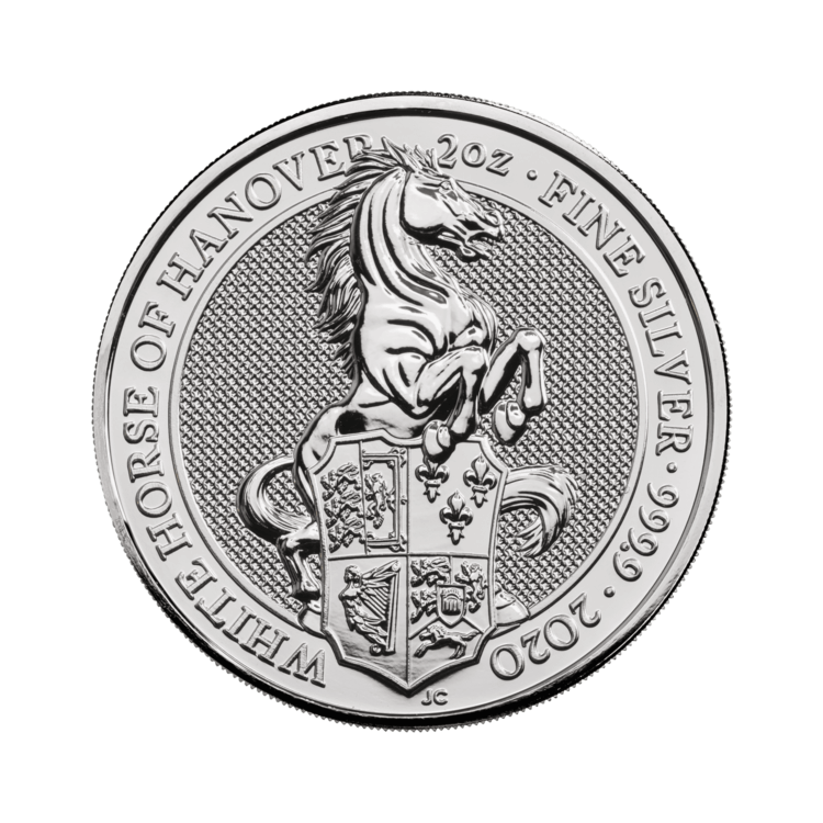2 troy ounce zilveren Queen’s Beasts munt