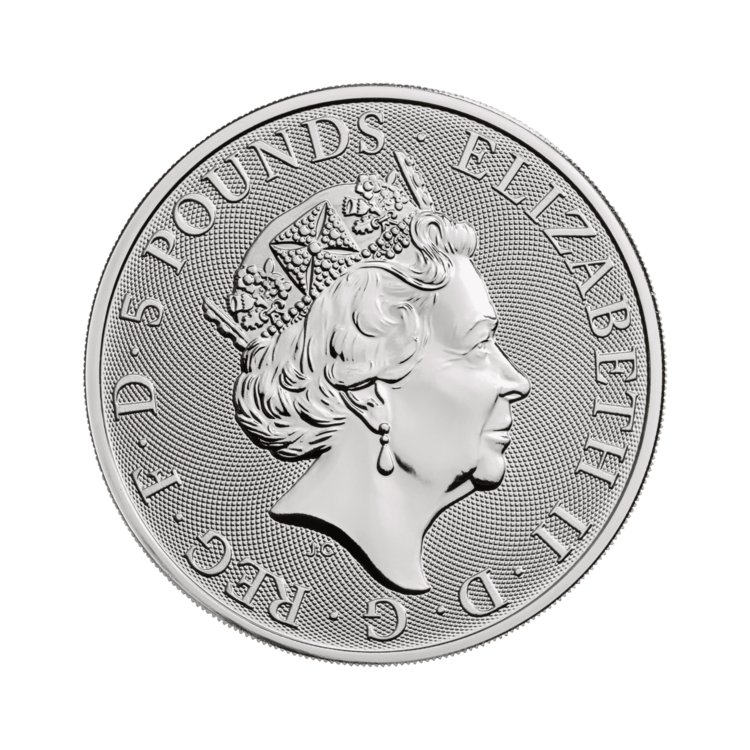 2 troy ounce zilveren Queen’s Beasts munt