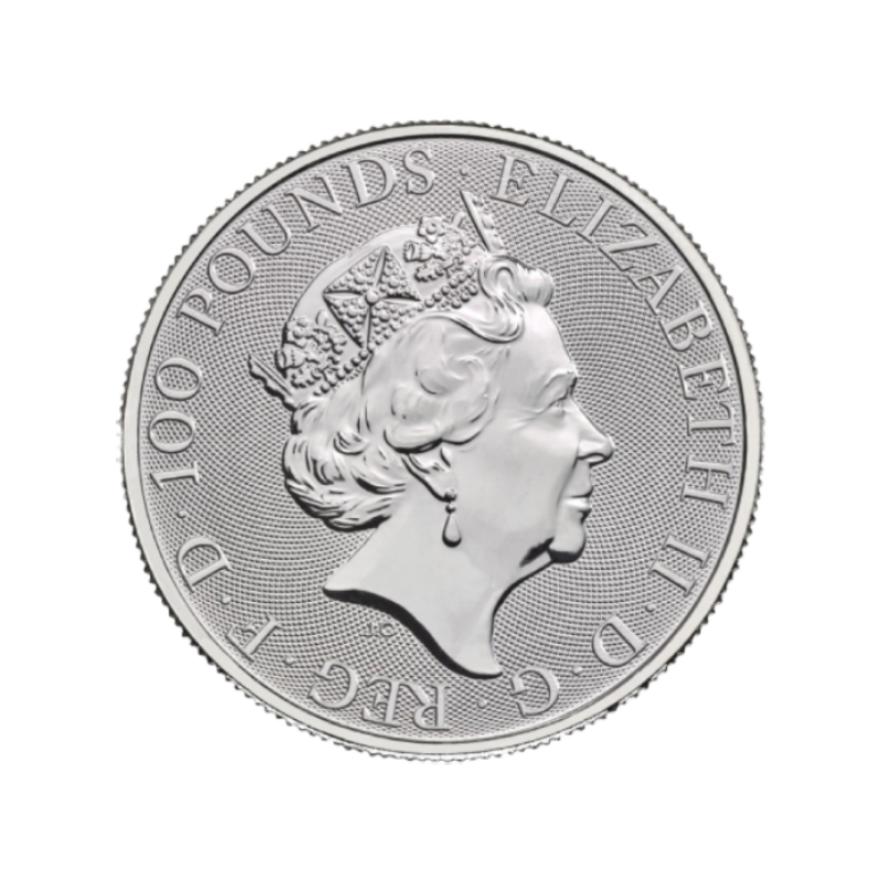 1 troy ounce platina Queen's Beasts munt