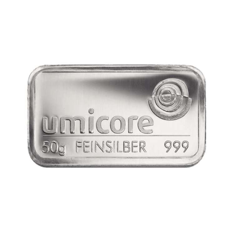 50 gram zilverbaar Umicore