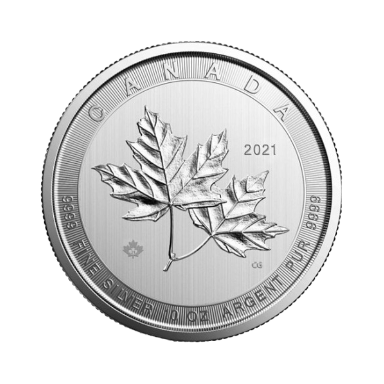 10 troy ounce zilveren Maple Leaf munt