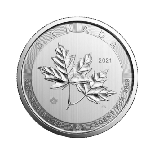10 troy ounce zilveren Maple Leaf munt