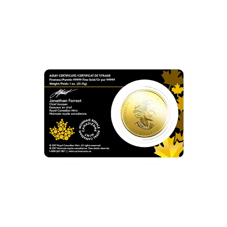 1 troy ounce gouden munt Call of the Wild serie