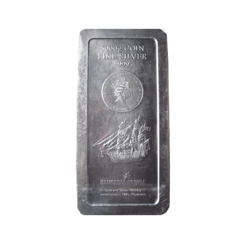 5 kilo zilveren Cook Islands muntbaar (coinbar)