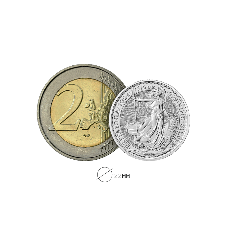1/4 troy ounce zilveren Britannia munt