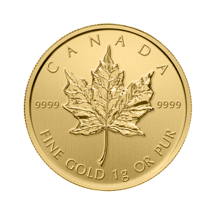 1 gram gouden Maple Leaf munt