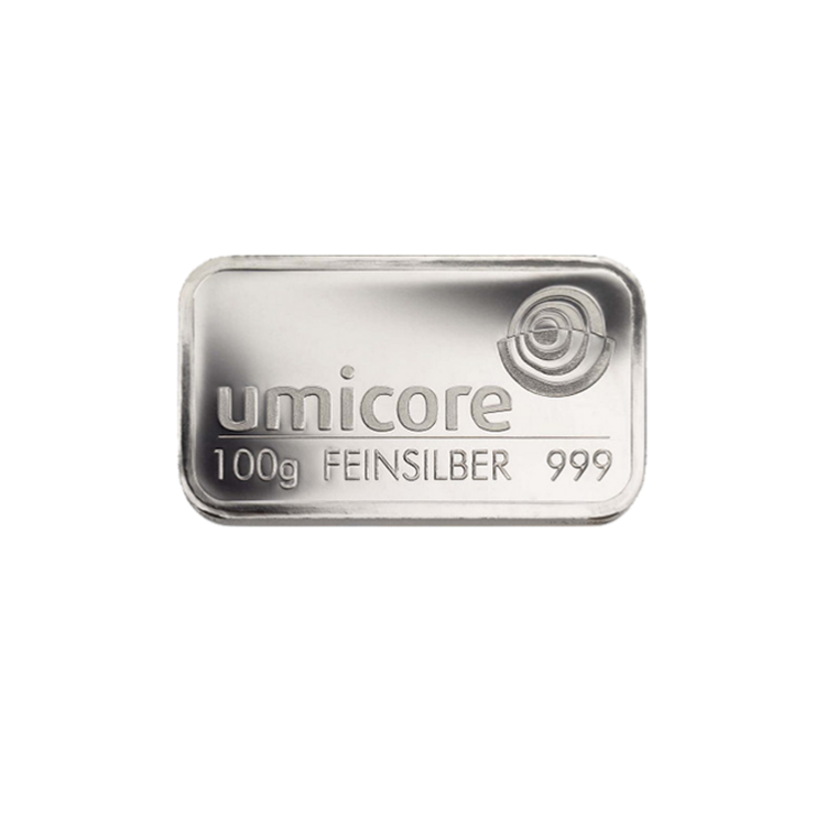 100 gram zilverbaar Umicore