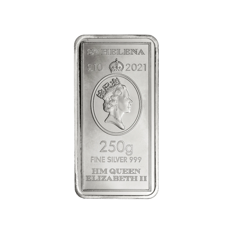 250 gram zilveren muntbaar (coinbar)