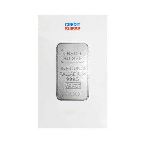1 troy ounce palladiumbaar Credit Suisse