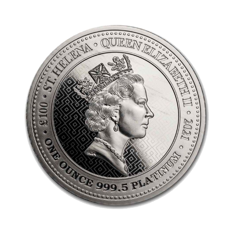 1 troy ounce platina St Helena Queens Virtues Victory
