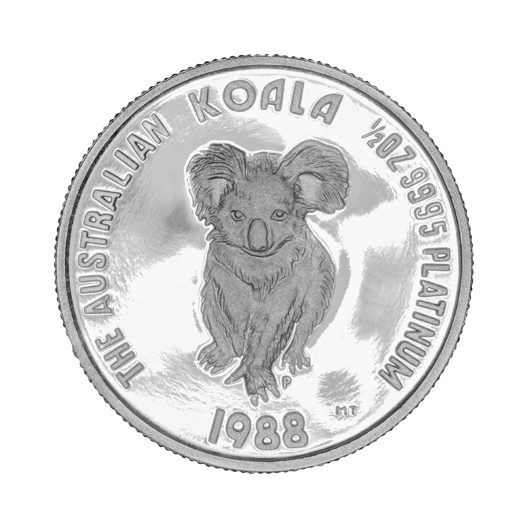 1/2 troy ounce platina Koala munt
