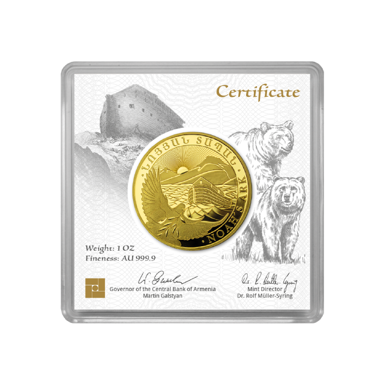 1 troy ounce gouden Noah's Ark munt