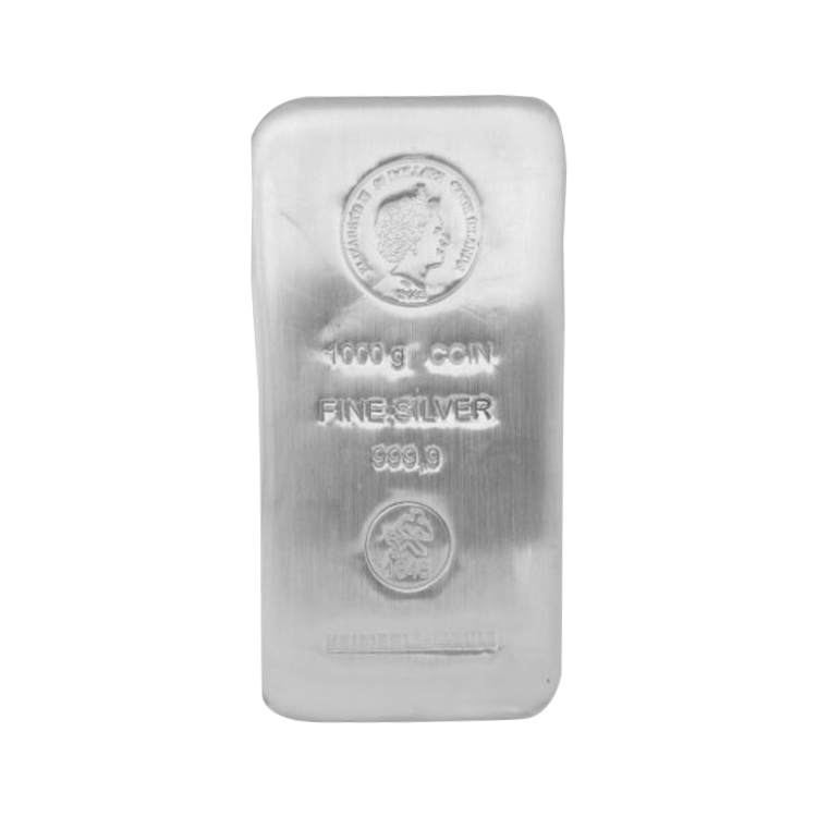 1 kilo zilveren Cook Islands muntbaar (coinbar)