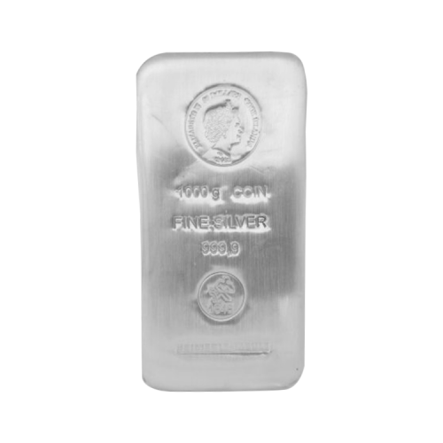1 kilo zilveren Cook Islands muntbaar (coinbar)